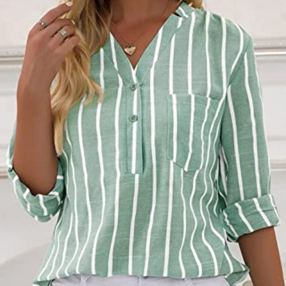 Sage Green Stripe Shirt